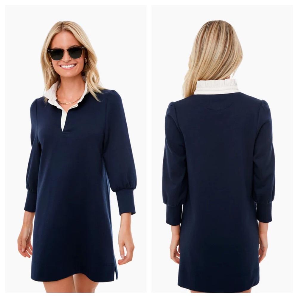 COPY - pomander place - charlotte terry dress sweatshirt ruffle collar puff sle…